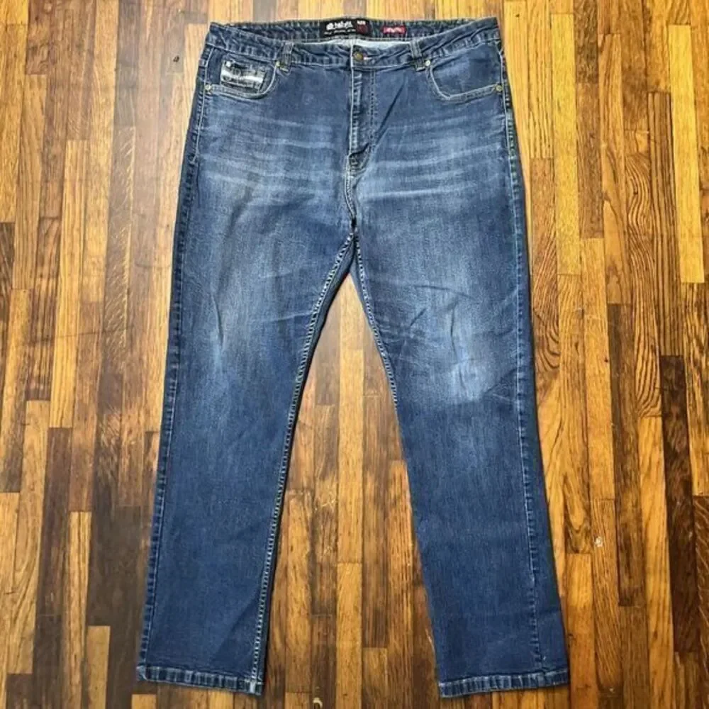 Ecko‎ Unltd Jeans Men 40 Blue Athletic Hip Hop Denim Embroidered Pocket 40X32